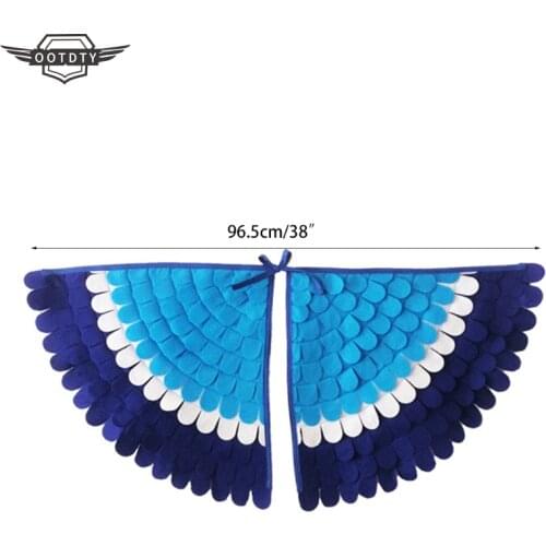 667A Bird-Wing Costume Mask Set Halloween Cosplay Dress up Animal Clothes Party Favors Fancy Outfit for Kids Girls Boys