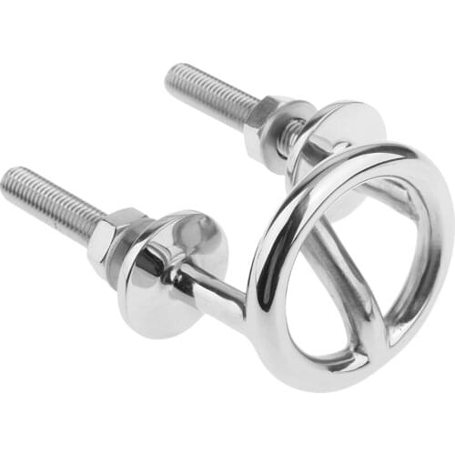 Stainless Steel Water Ski Tow 2.5" Bracket Transom Mount Rope Hook