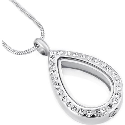 MJD9888 Trea Drop Birthstone Cremation URN Necklace for Ashes Jewelry Memorial Keepsake Pendant