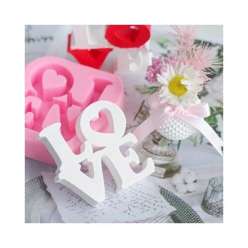 Silicone Soap Mold Love Word Multifunctional Candle Cake Baking Mold DIY Handmade Crafts Kitchen Tools Accessories