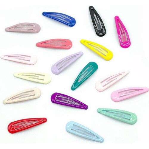 Trendy Color Childrens Water Drop Hairpin Alloy Edge Clip Little Girls Bangs Hairpin Gift