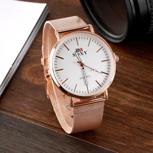 2021 New Hot Sell Brand SOXY Rose Gold Wrist Watch Fashion Designer Ladies Watch Simple Style Women Quartz Watches Horloge Dames