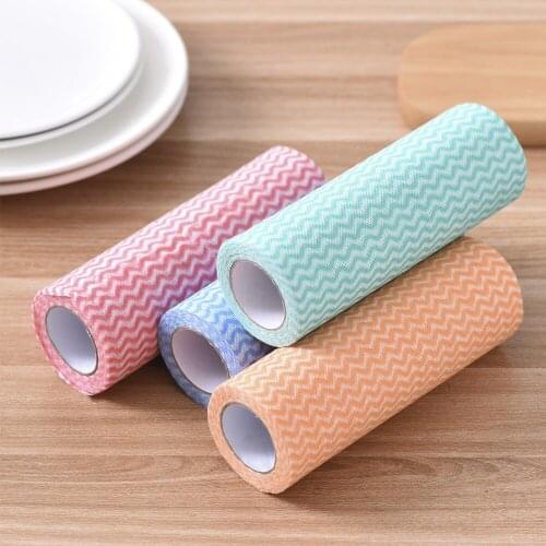 TOMTOP kitchen Non-Woven Non-Staining Oil-Stained Dishcloths For Kitchen Supplies Non-woven Disposable Dish Towels