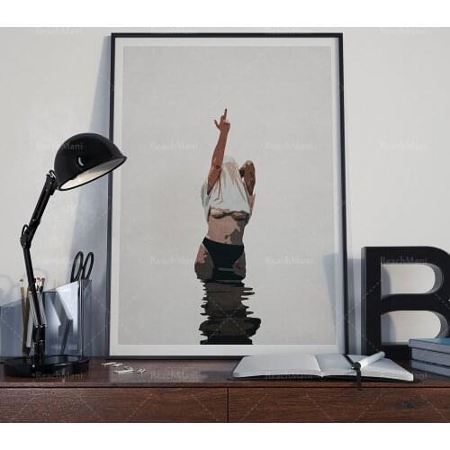 Middle Finger Print, Feminism Art Print, Print Minimalist Wall Art Swearing Gift Retro Poster Art Feminism Gift Art Decoration