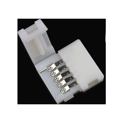 [Seven Neon]Free shipping 10pcs led strip connectors for 5pin 10mm FPBC board 5050 RGBW led smd strip connector