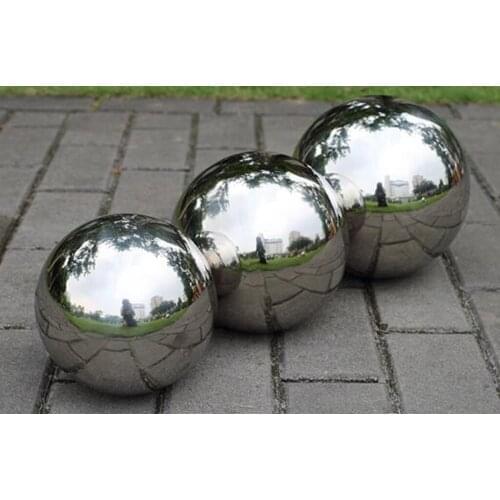 1pc Stainless Steel Mirror Polished Sphere Hollow Round Ball Home Garden Decor Shopping Mall Ornament