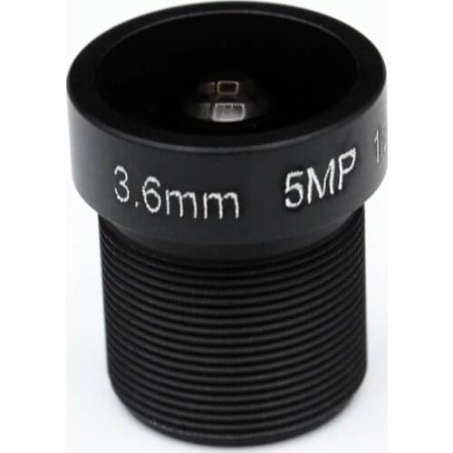 1/2.5" 5MP HD 3.6mm Fixed Iris 128 degrees wide angle IR Board CCTV Lens M12 for 1080p security IP Camera