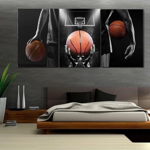 Modern Sports Basketball Dream Art DIY 5D Diamond Painting Full Square Round Diamond Embroidery Mosaic Triptych Painting