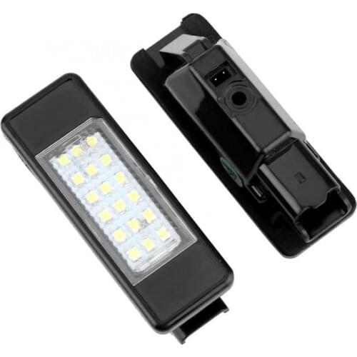 2pcs 18 LED Beads License Plate LED Light Lamp for C2 C3 C4 C5 C6 DS3 for 106 207 307 308 406 407 508 1007 3008