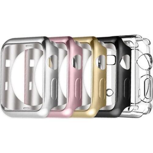 200pcs 360 Degree Slim Watch Cover for Apple Watch 3/2/1 42MM 38MM Case Soft Clear TPU Screen Protector for iWatch 4 44MM 40MM
