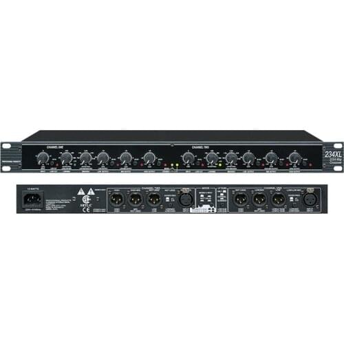 The 234XL is a stereo three-way, stereo two-way and mono four-way electronic crossover