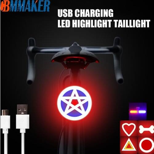Bicycle Light USB Rechargable Bike Light Led Lamp Flashlight Tail Rear Cycling Lights for MTB Seatpost Bicycle Accessories