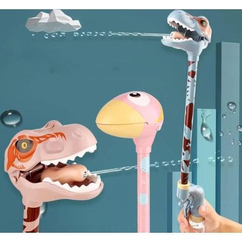 BalleenShiny 47cm Dinosaur Water Guns Toys For Child Summer Beach Game Waterfowl Swimming Toy For Pool Water spray bath toys
