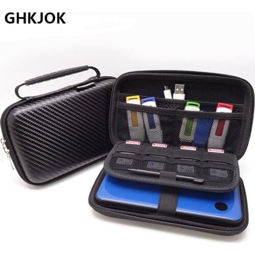 Protective HDD Hard Cover Storage Cases for Nintendo New 3DS XL Cable Organizer Box Zipper Travel bags for power bank USB Flash
