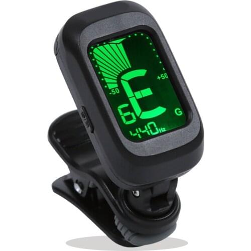 1pc ABS Guitar Clip-on Tuner Folk Acoustic Violin Ukulele Bass Electronic Tuning Tuner Stringed Musical Instrument Accessories