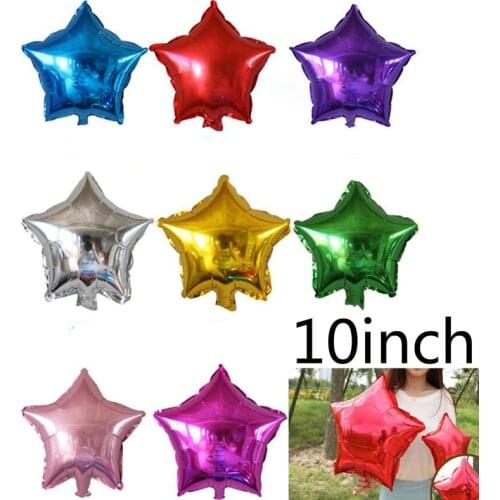 HOT 10pcs/lot 10inch Star balloons 25CM Five-Point ballon For Wedding Birthday Party supplies Inflatable globos