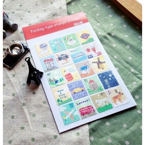 2pcs/lot =160pcs stamps. DIY Vintage Retro Classic Paper Travel Stamp Stickers for Decoration Scrapbooking Gifts 013006003