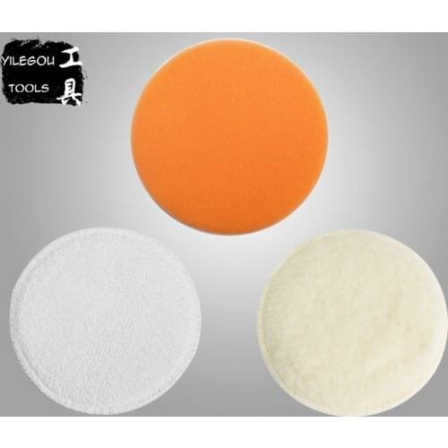 Free Shipping 3Pcs 125mm Wool Plate, Polishing Sponge and Cotton Plate For 5" Sander Accessory