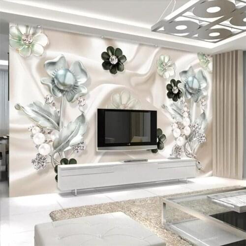 Beibehang Custom wallpaper 3d photo murals diamond flower jewelry background wall paper living room bedroom wallpaper 3d mural
