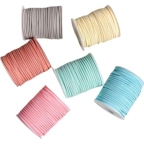 50Yards/Roll 2.6mm Leather Velvet Ribbon Wedding Party Decoration Handmade Ribbon Gift Wrapping Hair Bowknot DIY Christmas Ribbo