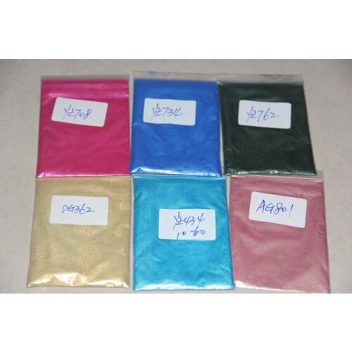 6 colors mixes pearl mica powder pigment sample set for nail art soap