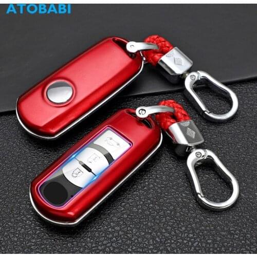 ATOBABI ABS Car Key Cases For Mazda CX-5 6 3 2 Axela CX-3 CX-7 Atenza Axela Smart Keyless Entry Remote Control Protector Cover