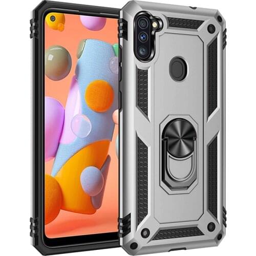 For Samsung Galaxy M11 Cover Case for Samsung M11 M 11 Armor Rugged Military Shockproof Magnet Car Holder Ring Case Fundas