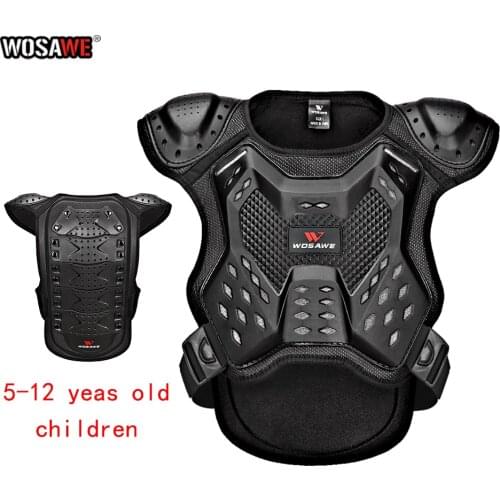 WOSAWE Kids Armor Body Chest Spine Protector Protective Guard Vest Motorcycle Jacket Child Amour Gear for Dirt Bike Skating