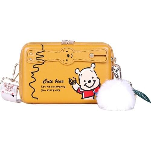 Disney lady Cartoon small bag 2020 new fashion handbag winnie cute girl shoulder bag messenger bag small square bag shopping bag