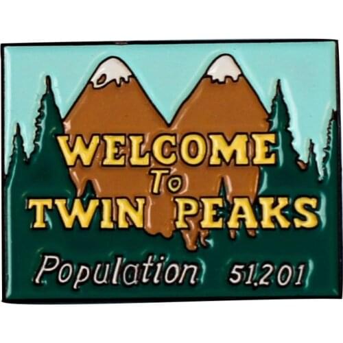 Welcome To Twin Peaks soft enamel lapel pin badge