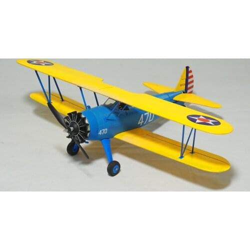 HOOKLL New Super Detailed 4 CH 2.4GHz Stearman PT-17 RC Bi-Plane Airplane PNP and KIT,PT17,pt17