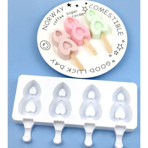Creative Large Spiral Popsicle Mold Ice Cream Mold Food Grade Silicone Raw Material Diy Love Popsicle Making Tool and Practical