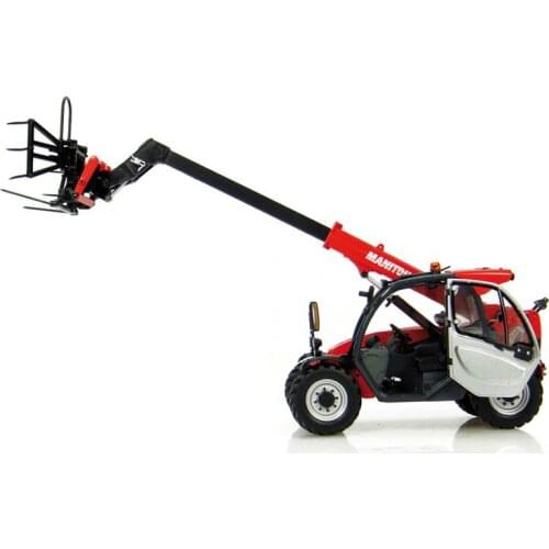 Diecast 1:32 Scale French Manitou Alloy Telescopic Arm Forklift Truck Model Collection Collection Child Birthday Gift Car Toys