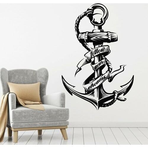 Nautical anchor Wall Decal Inspirational Phrase Follow Your Dreams Anchor Wall Stickers Vinyl Home Bedroom Decor Mural B472