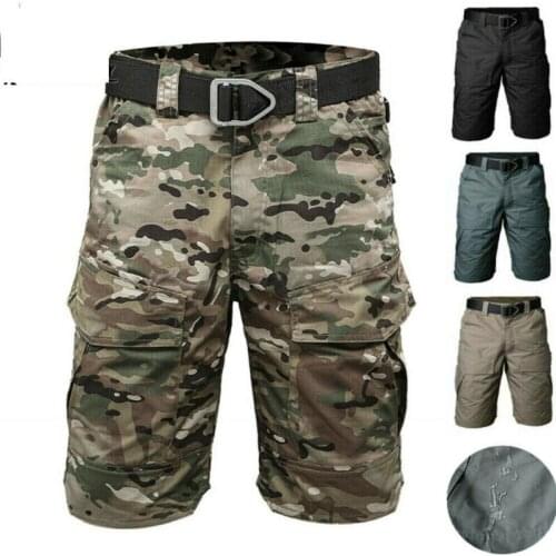 Mens Combat Shorts Army Military Tactical Cargo Pants Waterproof Outdoor Casual
