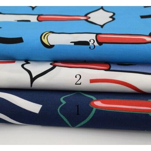 2018 new the waves lipstick reactive dyeing pure cotton fabric for summer dress telas por metros tissu au metre vestidos tecido