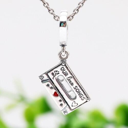 New Original 925 Sterling Silver Bead Our Love Song Dangle Charm Fit Pandora Bracelet Necklace DIY Women Jewelry