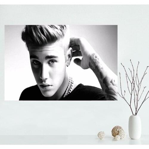Custom canvas poster Justin Bieber canvas painting poster wall Art poster Fabric Cloth Print