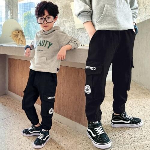 Lasted Spring Autumn Casual Pants Boys Kids Trousers Children Clothing Teenagers Sport In Stock High Quality