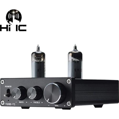 Bile Preamp Tube Amplifier Preamp Bile Buffer 6K4 6J2 6J5 Valve MINI HIFI Preamplifier Treble Bass Adjustment DC12V Upgrade 6J1