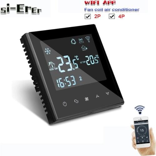 2pipe 4pipe programmable WIFI thermostat control heating and cooling