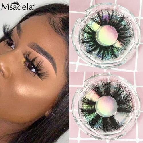 25mm Mink Eyelashes Cruelty Eyelash Natural Wispy Fluffy Dramatic False Eyelashes Volume Fake Lashes Extension Handmade