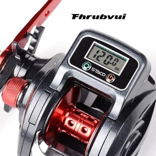 Fishing Reel Left / Right Hand Low Profile Line Counter Fishing Tackle Gear with Digital Display Carretilha Pesca