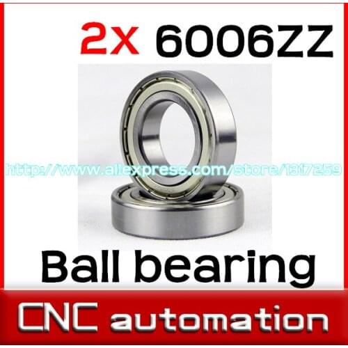 2pcs 6006 Bearing 30x55x13 Shielded Ball Bearings