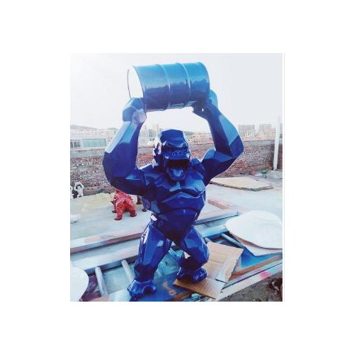 Sculpture art crafts Home ornaments art Home Plexiglas molten steel transfer printing Apes for bucket Sculpture decorations bar