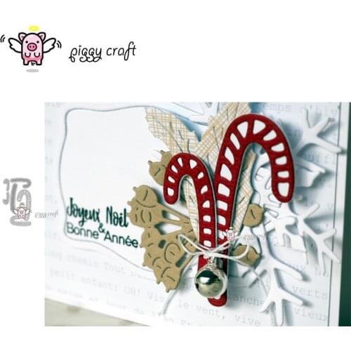 Piggy Craft metal cutting dies cut die mold Christmas cane Scrapbook paper craft knife mould blade punch stencils dies