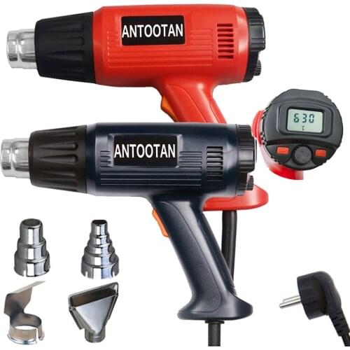 Heat Gun 220V 2000W Extended Hot Air Gun Temperatures Adjustable with Four Nozzles Electric