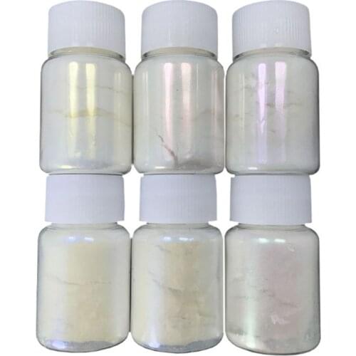 U90E 6 Colors Shiny Aurora Resin Pigments Polarized Diamond Pearlescent Pigments Kit Colorants Resin Dye Jewelry Making Tools