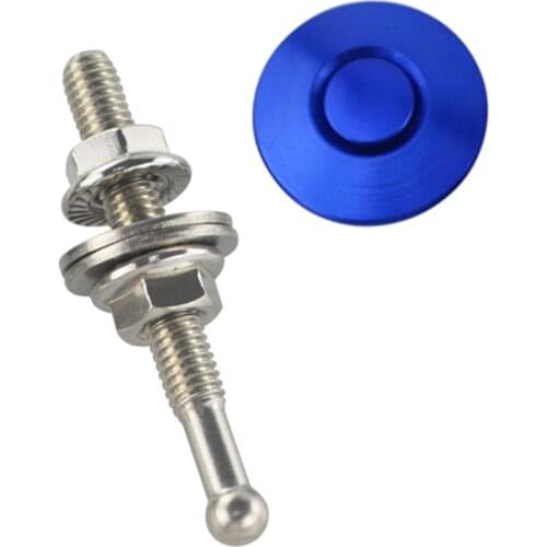 Universal 32mm Aluminum Car Quick Latch Push Button Billet Hood Pin Lock Set Engine Bonnet Accessories