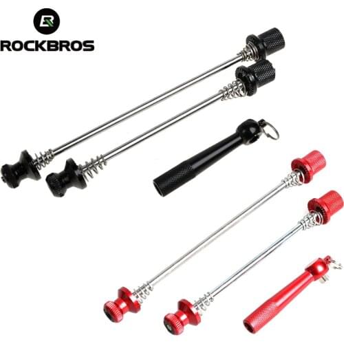 ROCKBROS Bike Quick Release Bicycle Wheel Hub Skewers Front Rear QR Quick Release Skewers MTB Road Bike Clip Lever Axle